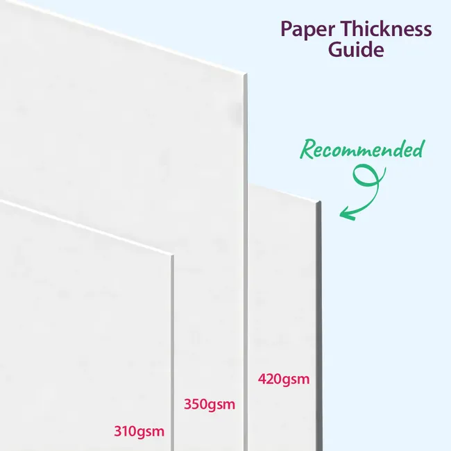 Business card paper and thickness examples